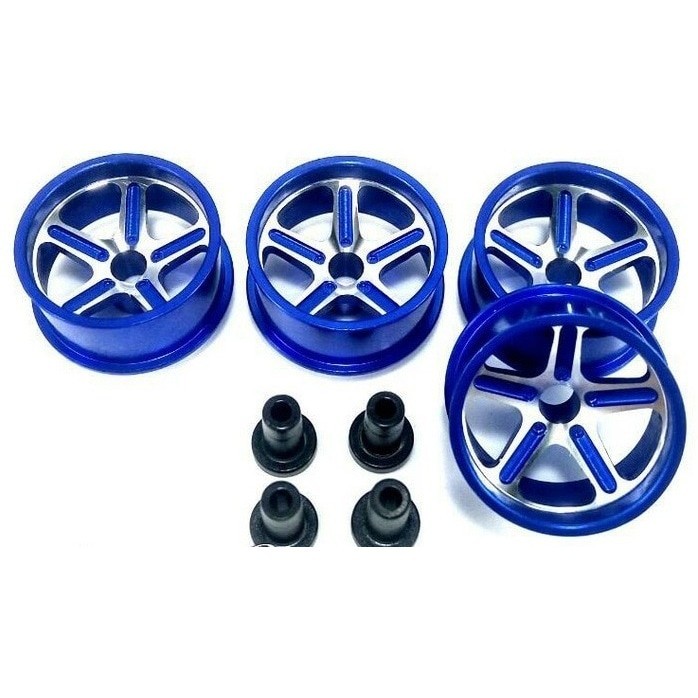 velg alumunium 5spokes blue sv size M rep tamiya