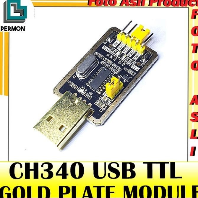Gold CH340G RS232 Adapter Module USB to TTL CH-340G Modul