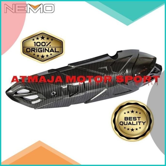 COVER KNALPOT CARBON YAMAHA NMAX NEW 2020-TUTUP KNALPOT CARBON NMAX 19