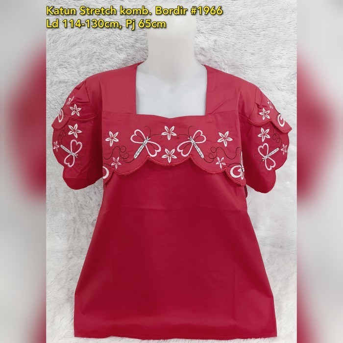 MURAH!! BLOUSE MERAH WANITA #1463/BAJU ATASAN JUMBO Silahkan diorder