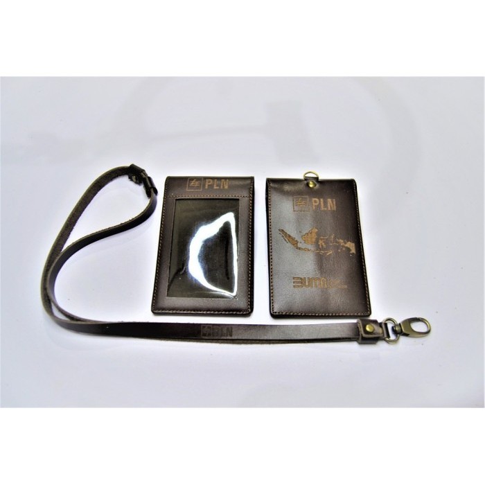 

BARANG TERLARIS ID Card Holder Kulit Magnet Logo PLN Cokelat Tua