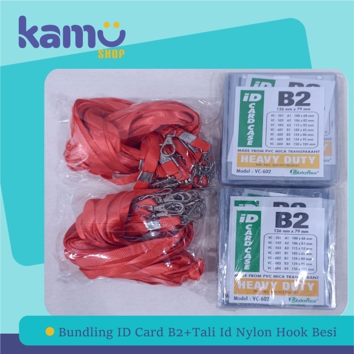 

BARANG TERLARIS Bundling ID Card B2+ Tali ID Card Nylon Hook Besi-NYLK [2 Pasang]