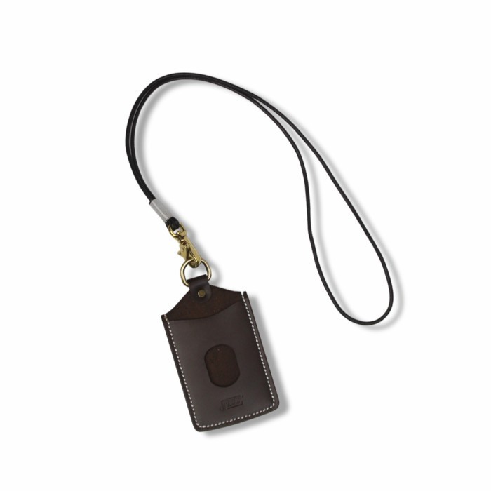 

BARANG TERLARIS ID Card I Darkbrown - Name Id Tag Kulit Asli