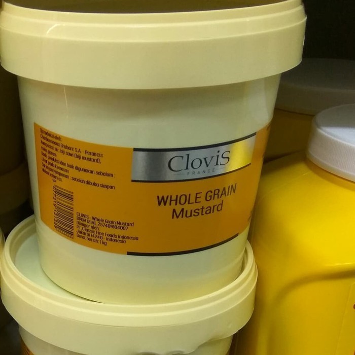 

Clovis mustard whole grain 1kg - clovis klovis dijon mustard whole