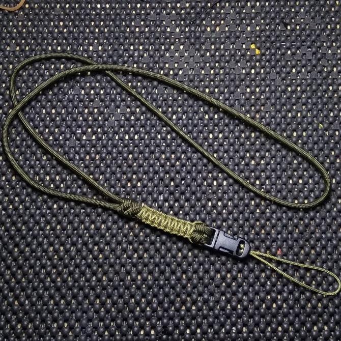 Lanyard Paracord | Vape | Pods | Id Card | Od Green Kualitas Premium