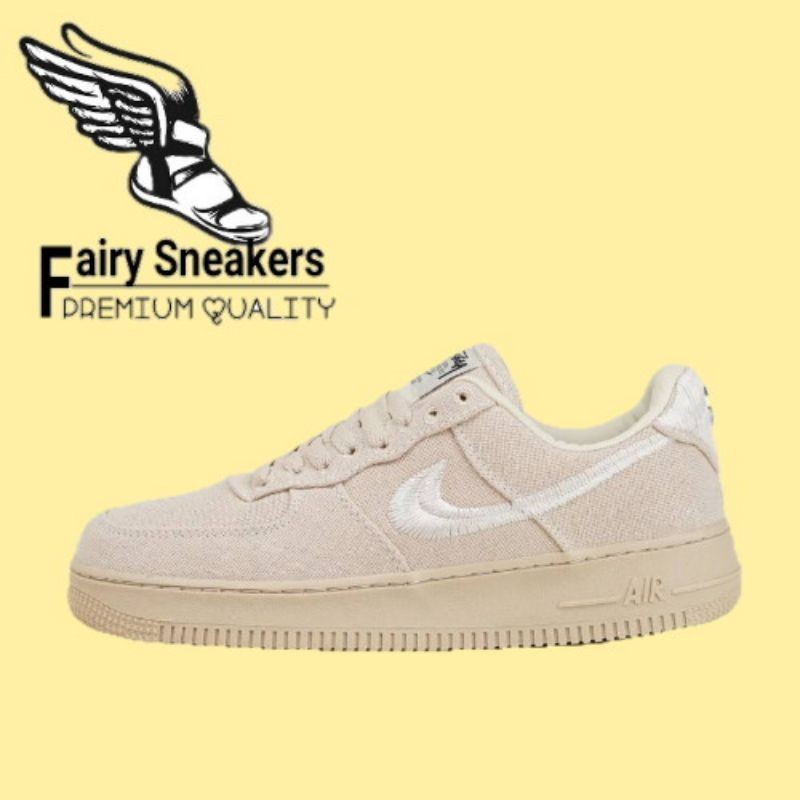 Sepatu Nike AF1 X Stussy Cream