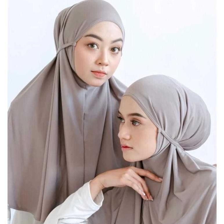 Hijab Bergo Jersey Tali Size L / Hijab Instan Jersey Tali L / Bergo Jersey Tali