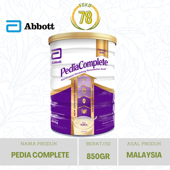 

Pediacomplete 850Gr Vanilla / Susu Pediasure Complete Abbott Original