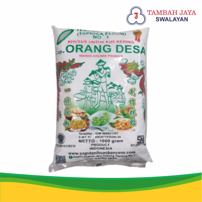 

HOT PROMO Tepung Tapioka Pandan Cap Orang Desa 1Kg