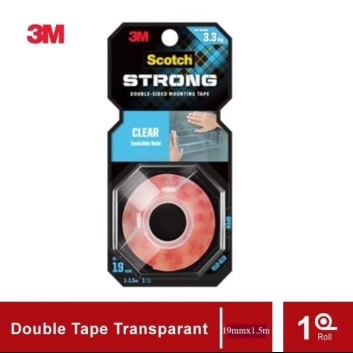 

3M Scotch Double Mounting Tape Clear 410-S19 - 19 mm x 1.5 M DISKON