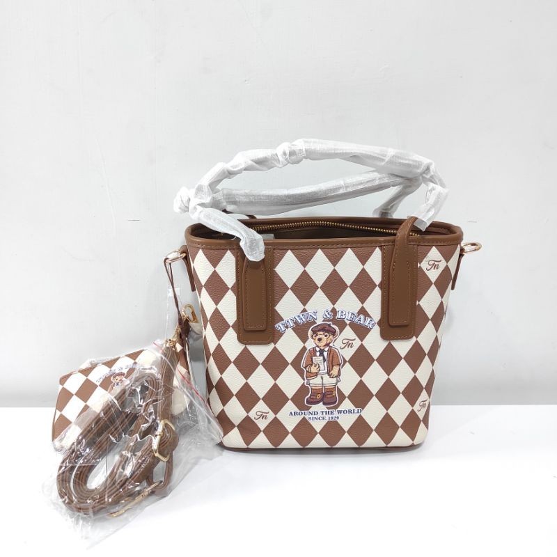 TTWN BEAR ORIGINAL TN3638 TOTE BAG - TAS TOTE TERBARU - TAS TTWN BEAR