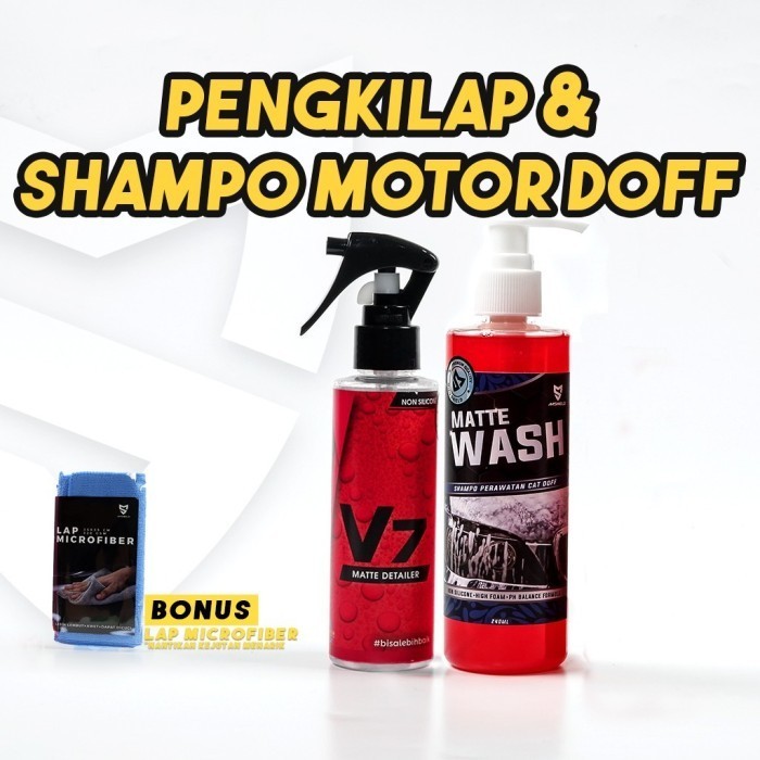 Paket Perawatan Motor Cat Doff - Pengkilap Warna Doff Waterbased
