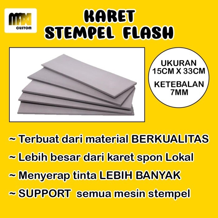 

Terlaris Karet Spon/Busa Stempel Flash Warna /KARET STEMPEL FLASH 15CMX33CMX7MM SALE