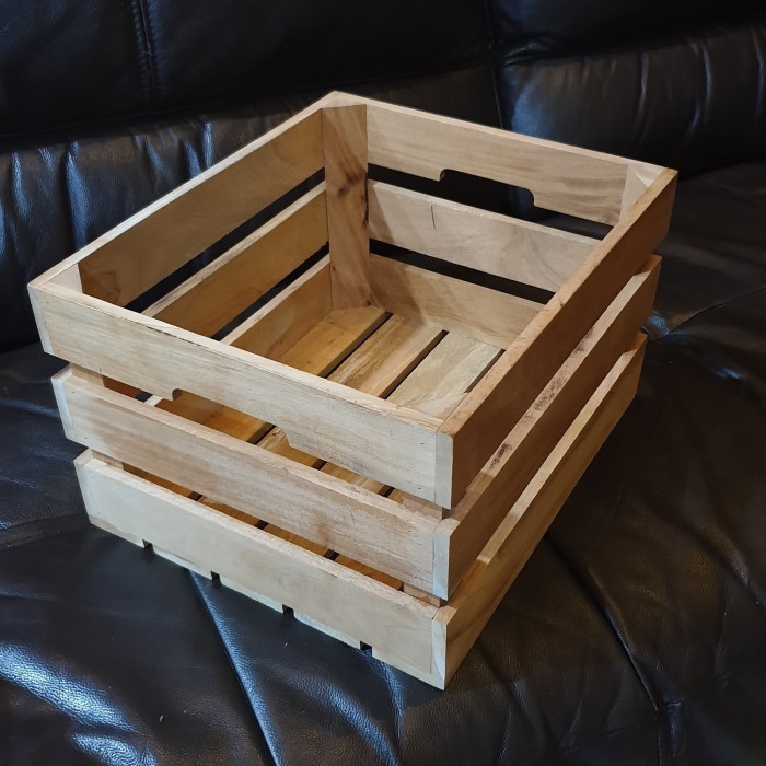 

wooden crate box kotak penyimpanan peti kayu 37cm x 31,5cm x 22cm