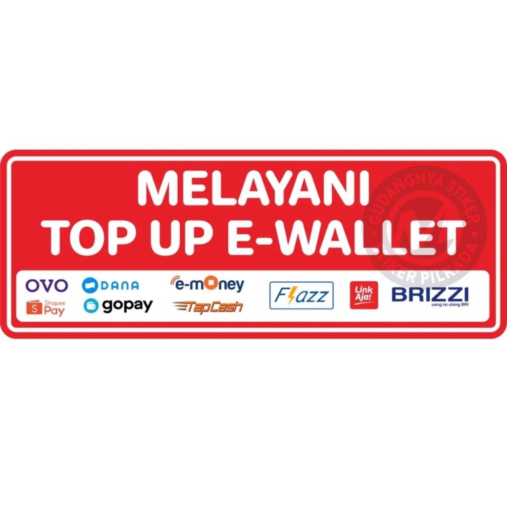 

Stiker Vinyl Melayani Top Up E Wallet Besar Bukan Top Up