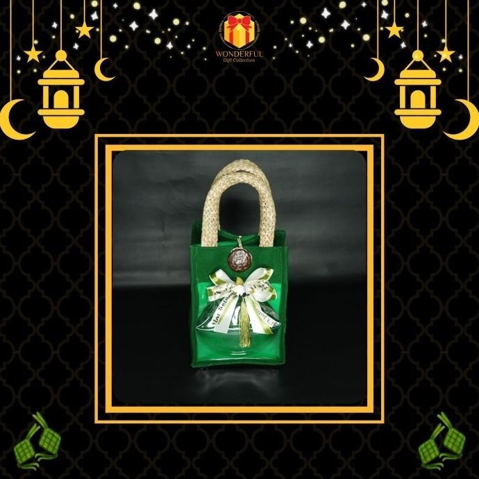 

Barang Terlaris [6 Pcs] Tas Hampers Lebaran Hijau Bludru Tikar Pita Galaxyhourz