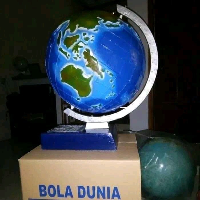 Globe Bola Dunia Timbul (Braille) Diameter Lingkaran 42,5Cm Frame Besi