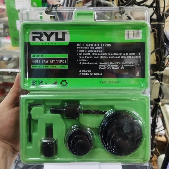 MATA BOR KAYU HOLE SAW SET 11PCS SUPER LENGKAP BY RYU