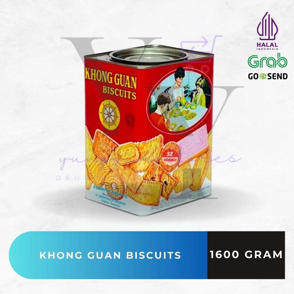 

Biskuit Kaleng Khong Guan Besar / Assorted Red Tin 1600 Gram / 1,6 Kg