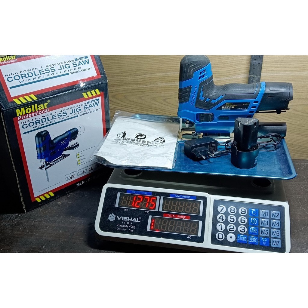 (124) MOLLAR CJS12250 Cordless Jigsaw Baterai 12v / Jig Saw Gergaji Kayu Batre
