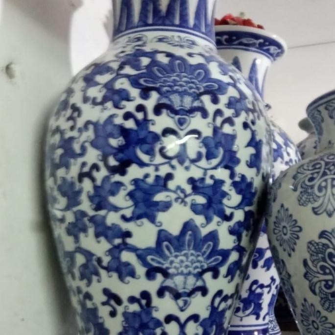 Sale Vas Bunga Keramik Besar Ukuran Tinggi 47 Cm Diameter 20