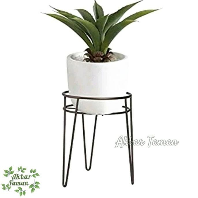 Dudukan Pot Bunga Besi / Standing Jengkok Pot Bunga Besi