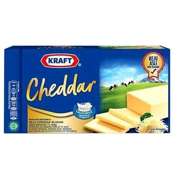 

Kraft Cheese Cheddar Block 150 Gr - Keju