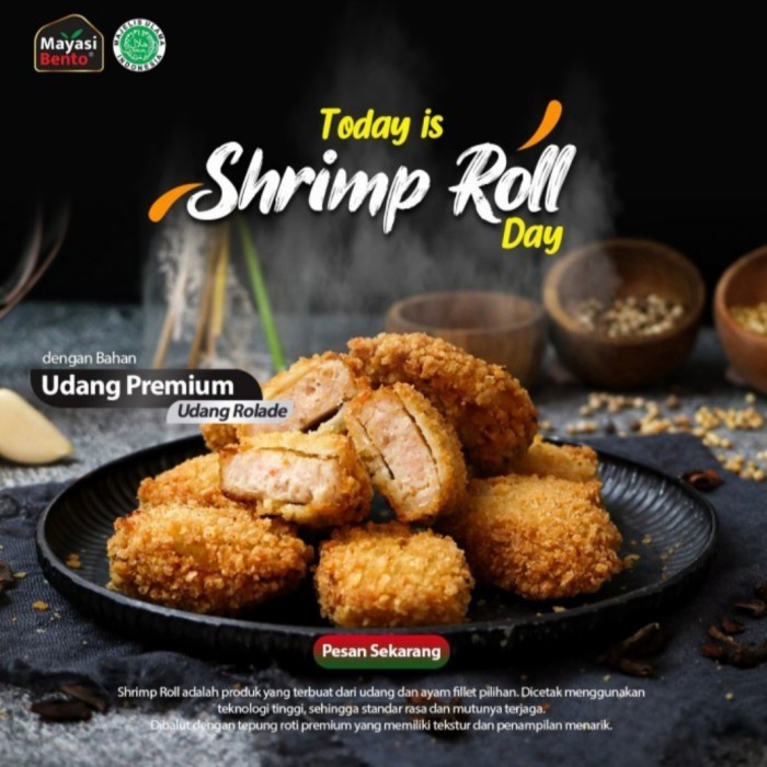 

Uinn - Shrimp Roll Frozen Food Mayasi Bento Makanan Beku Udang Olahan 500G