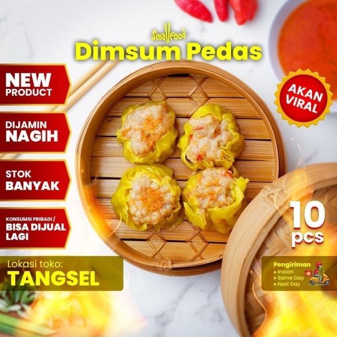

Uinn - 10 Pcs - Dimsum Pedas Premium Super Grosir Frozen Food Halal Vacum