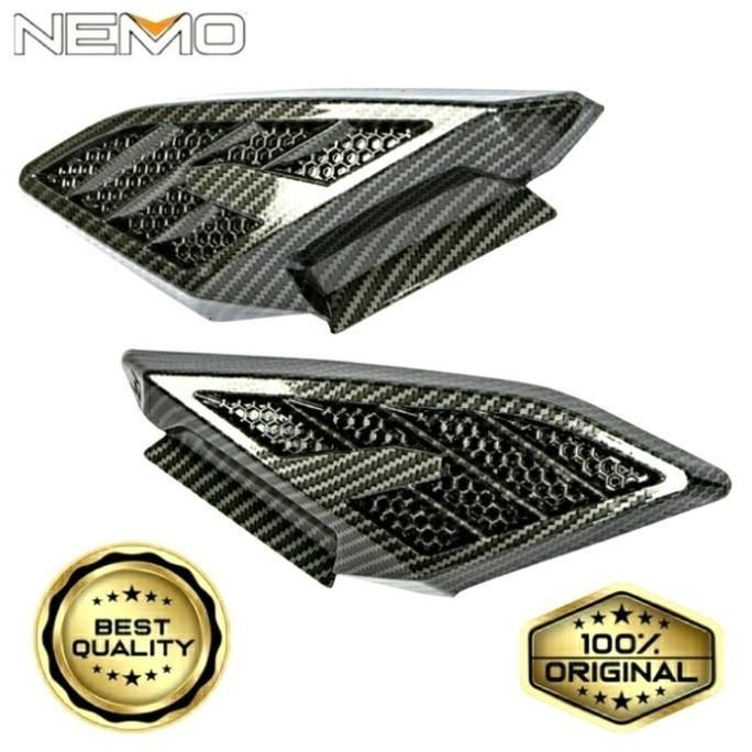 Cover Body Samping Sirip Hiu New Nmax-155 2020-2023 Carbon Nemo Ori