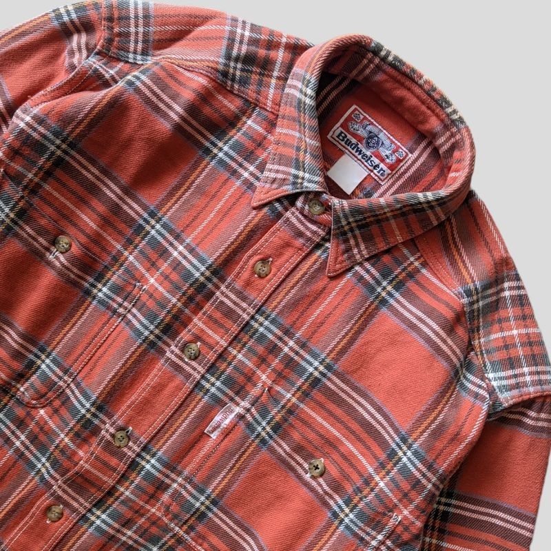 Kemeja Flanel Budweiser
