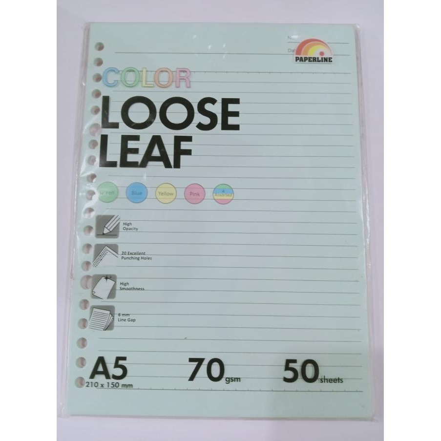 

Kertas Loose Leaf / File A5 50 Paperline WARNA ilmi__77