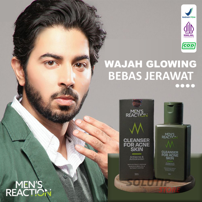 Sabun Jerawat Mens Reaction Acno Clean Anti Bakteri Pembersih Wajah