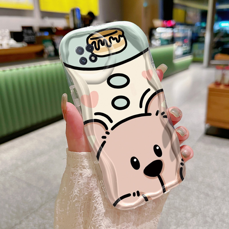 Casing Hp OPPO A73 5G OPPO A72 5G OPPO A53 5G Case lembut  Kesing ponsel pola beruang imut  Softcase