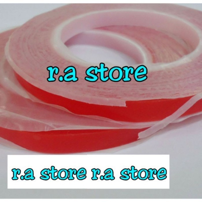 

Double Tip 3m 1.0 Red Selotip Tape Merah Lem Bolak Balik Bagus Lcd Dan MURAH