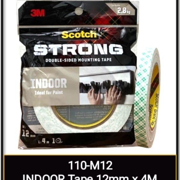 

DISKON 3M Scotch Strong Indoor Double Tape .Mounting Tape 12mm x 4m