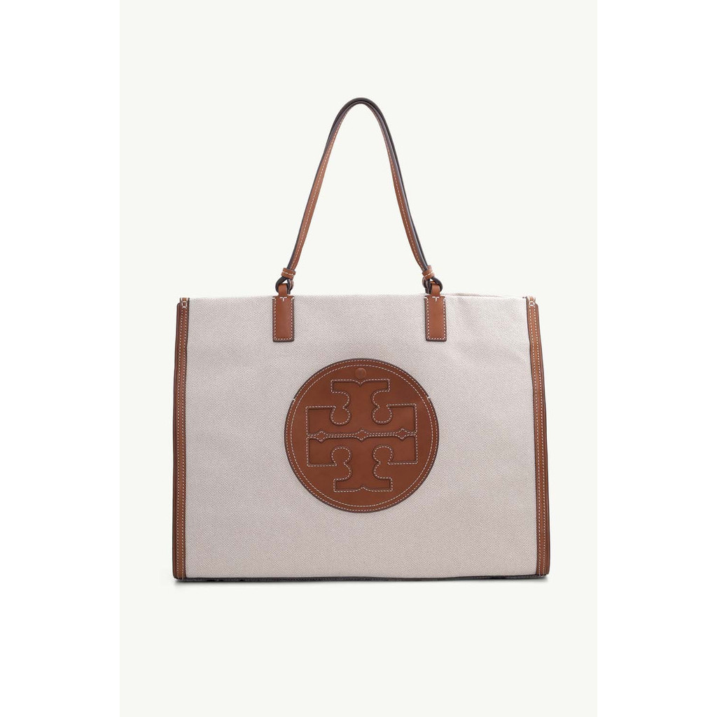 TORY BURCH Medium Ella Tote Bag in Natural/Classic