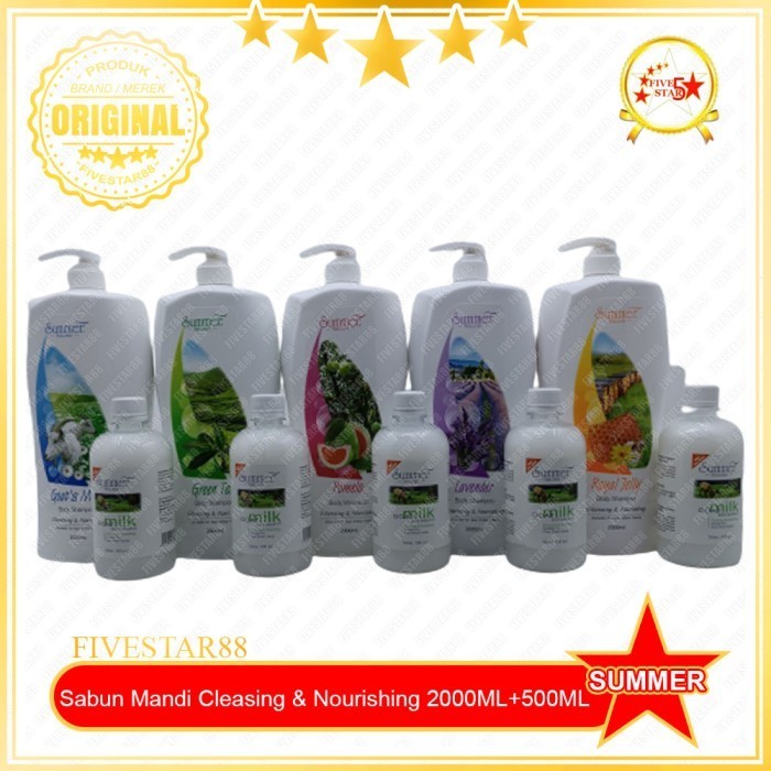 Sabun Mandi Cair Summer Soap 2000Ml Sabun Susu Kambing Sabun Naturale