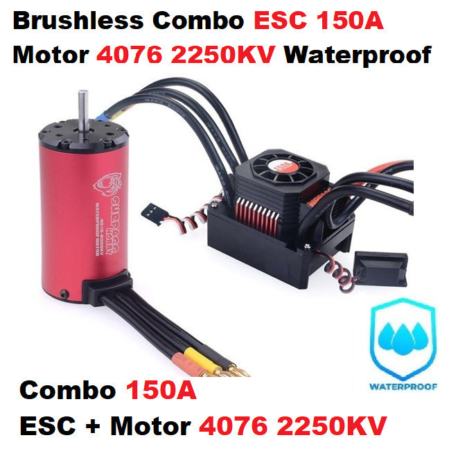 Surpass Hobby 150A ESC 4076 2250KV Motor Combo Brushless Waterproof