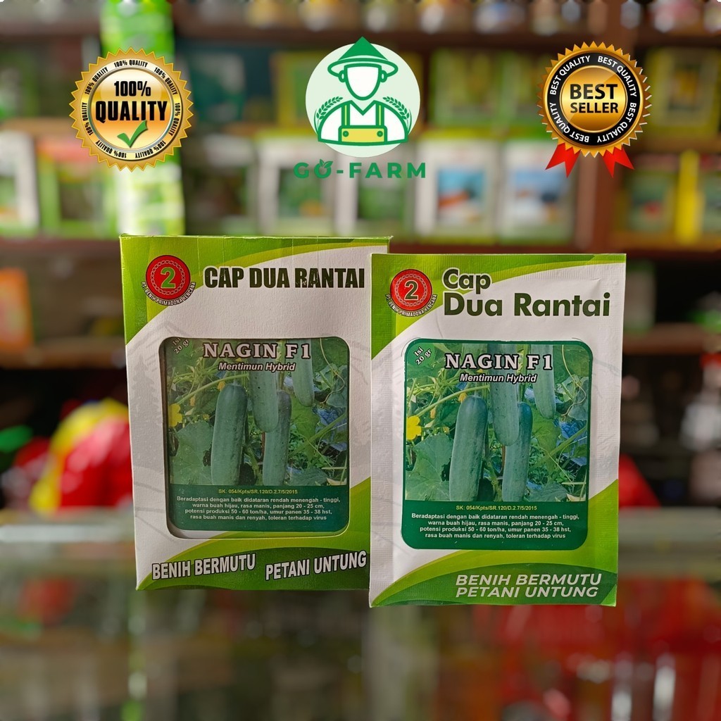 benih / bibit mentimun / timun nagin f1 20 gram cap dua rantai