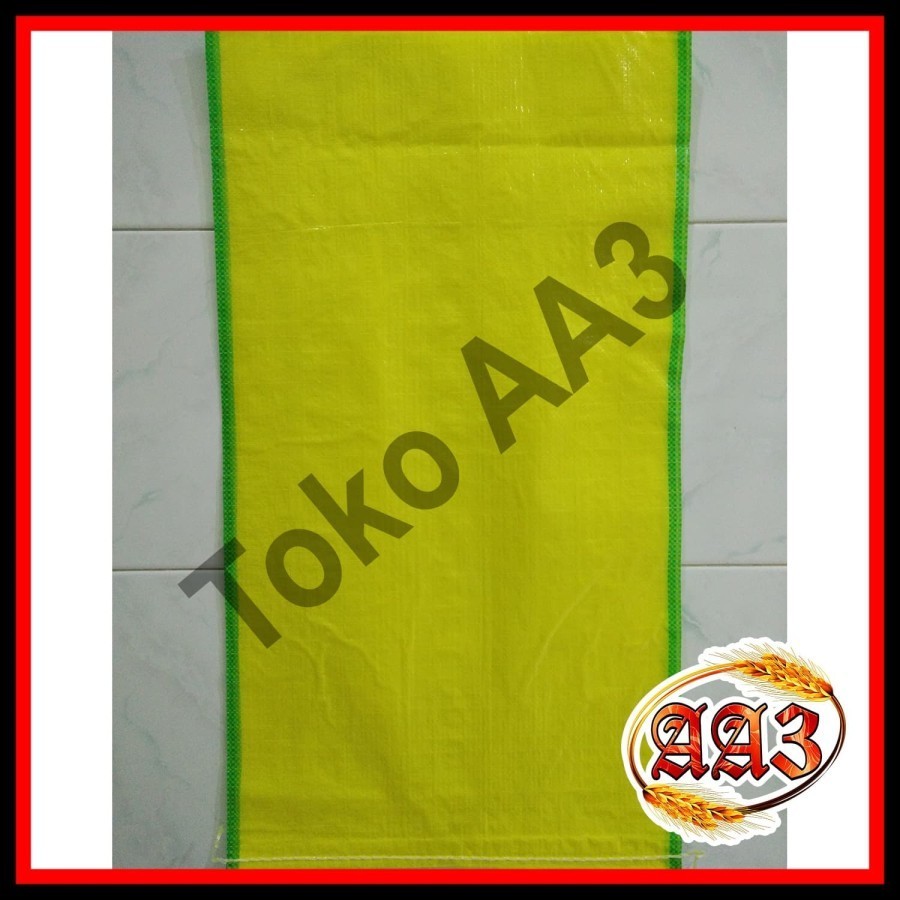 tokokarungaa3 Karung beras Polos Kuning 20kg