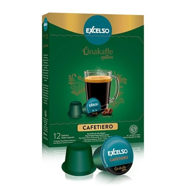 

Baru EXCELSO UNAKAFFE CAFETIERO (isi 12pcs x 6gr) - kopi - coffee - capsule Kode Ql 045