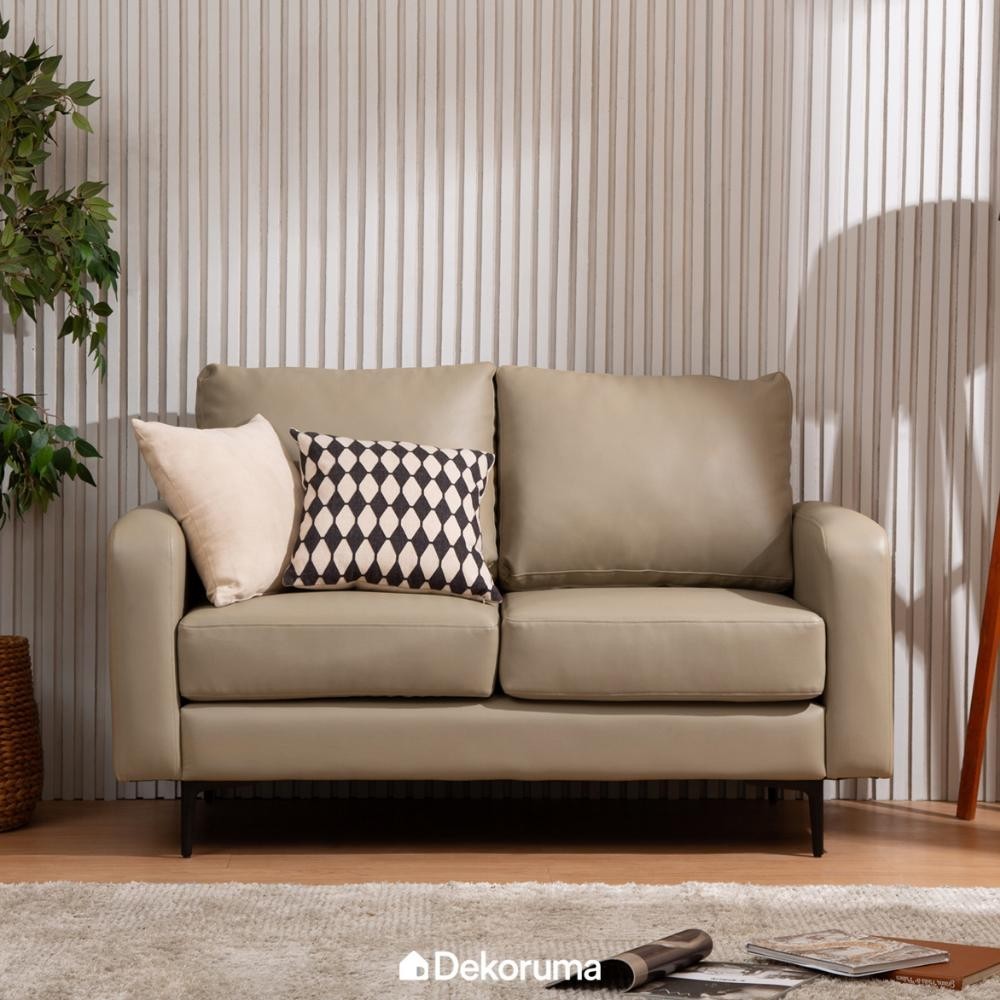 TAKA Sofa Kulit 2 Dudukan Sofa Tamu 2 Seater