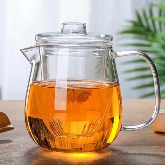 Teko Penyaring Teh 1200 Ml/Teko Teh Infuser 1200Ml/ Teko Kaca 1,2 L Kualitas Premium