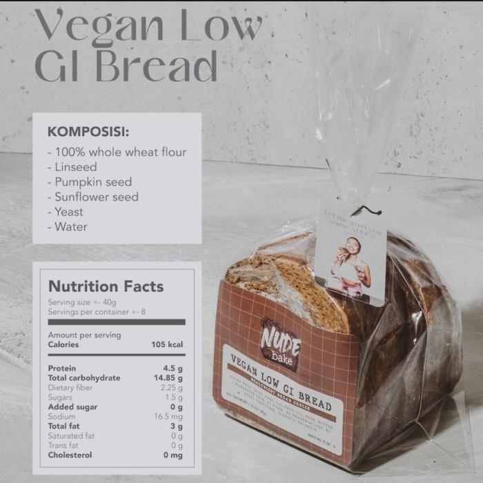 

NUDE x Andrea - Set A | Almond Butter 120g + Vegan Low GI Roti Tawar Best Seller