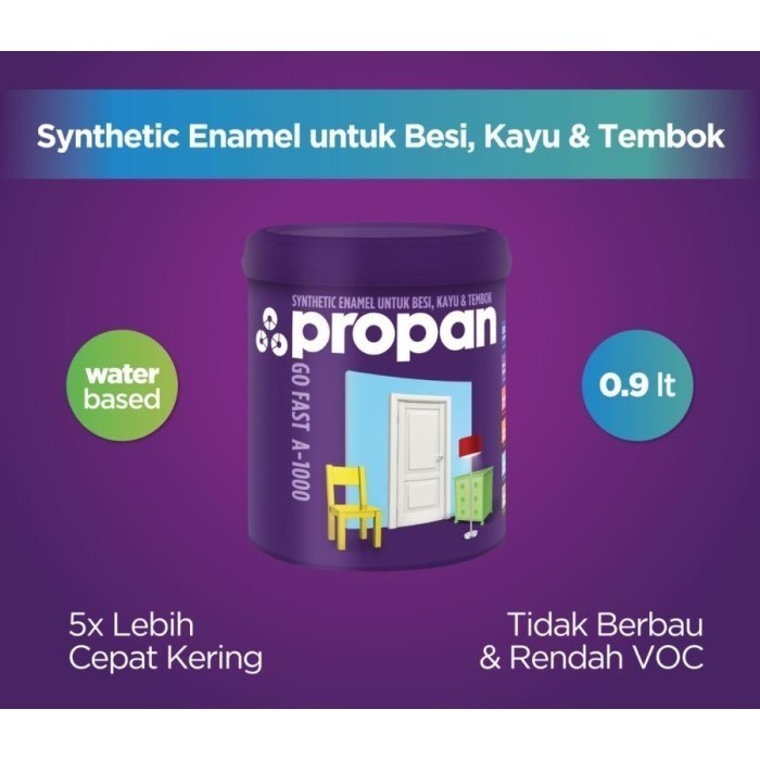 Cat Besi Kayu Tembok Go Fast A1000 Propan White 9102 Water Based