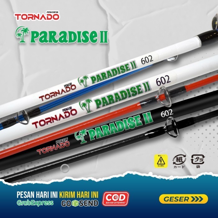 Joran Spinning Tornado Paradise II Fiber Solid Terkuat