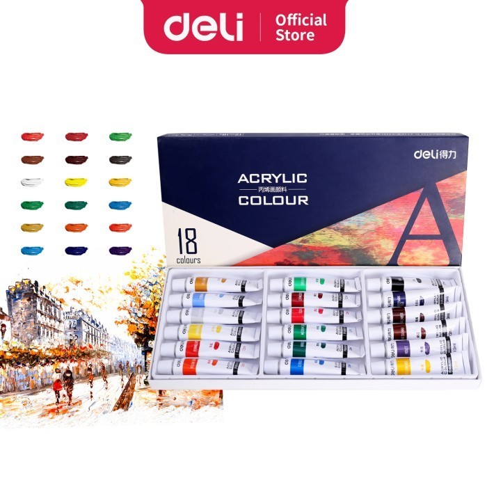 

Deli Cat Akrilik 18 Warna, Cepat Kering Dan Halus 73857