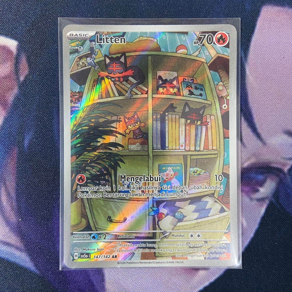 pokemon (ID) litten - SV5s 147/142 - AR