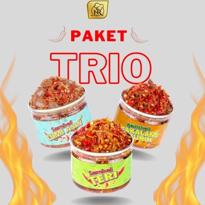 

PAKET TRIO SAMBAL NORIBET TERI - CUMI ASIN - CAKALANG GURIH GM